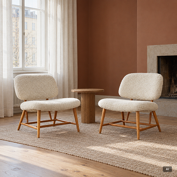 Alf Svensson, Armchairs, a pair, “TeVe”, Bra Bohag, Studio Ljungs Industrier AB, Malmö, 1950s.