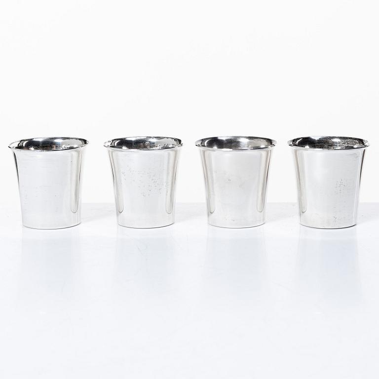 Four silver cups, Ray Urban, Stockholm 1956.