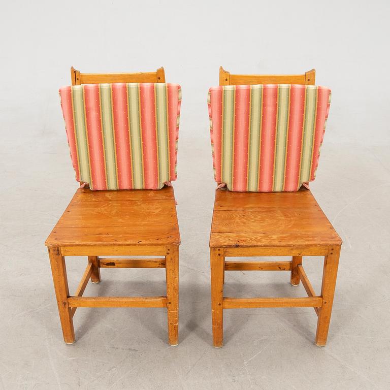 Chairs a pair possibly Gotland first half of the 19th century.