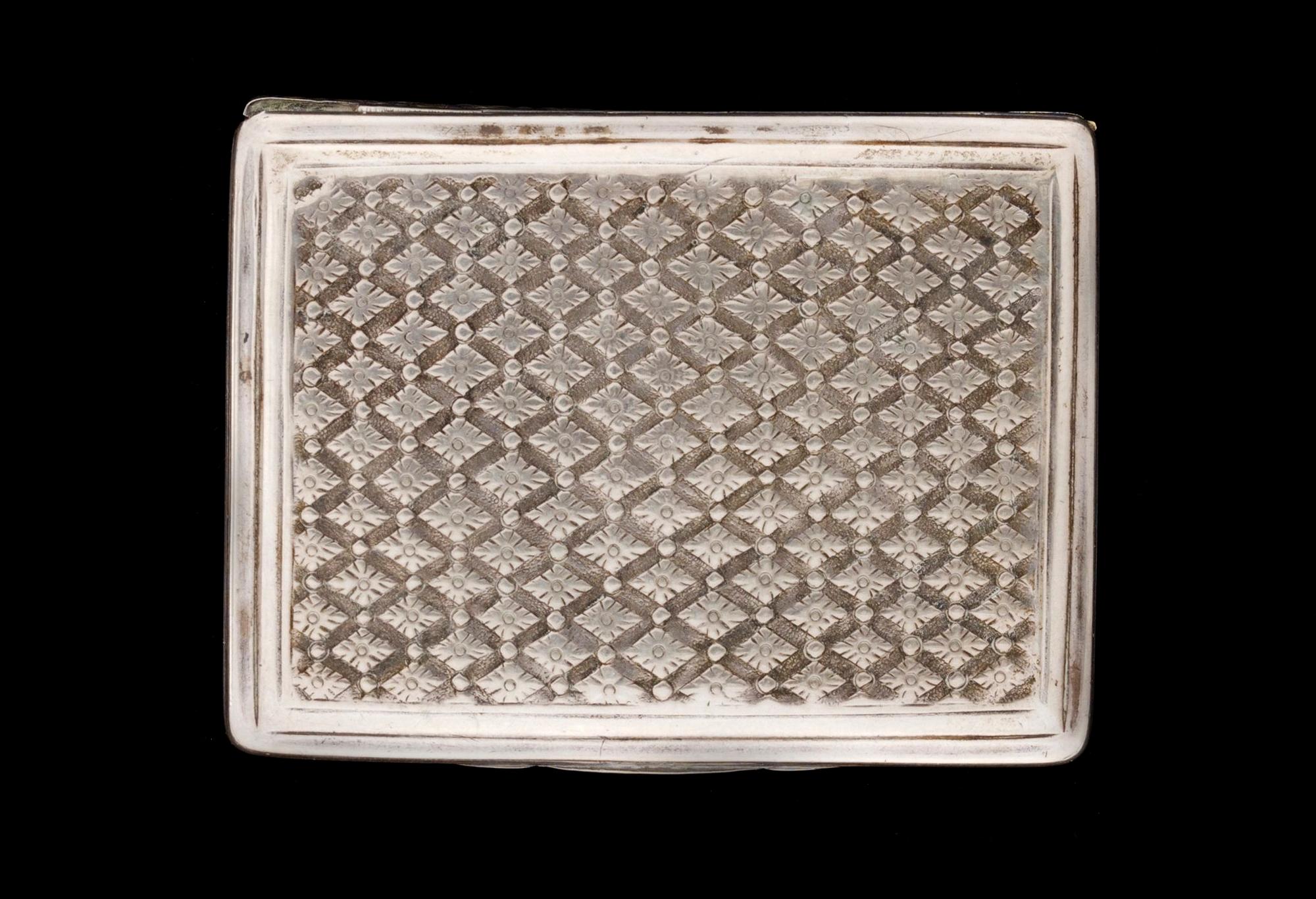 SNUSDOSA, utländska stämplar, 1700-talets slut.