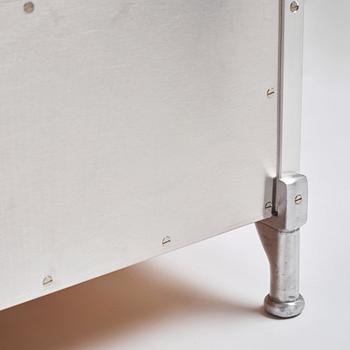 Mats Theselius, a pair of 'Aluminium' easy chairs, Källemo, Sweden, post 1990.