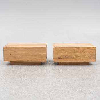 Bedside tables, a pair, "Madra", Ethnicraft, Belgium, contemporary.