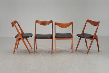 STOLAR, 4 st, Albin Johansson & Söner, Hyssna, 1950/1960-tal.