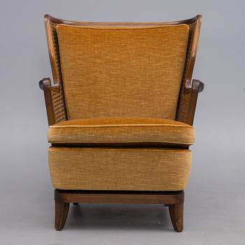 FÅTÖLJ, märkt Paul Boman Kunglig Svensk hovleverantör. Finland 1930-tal.