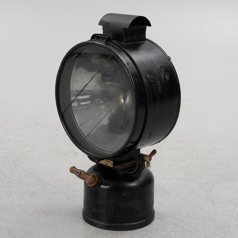 Spotlight, for kerosene. Tilley, Hendon England, circa 1900.