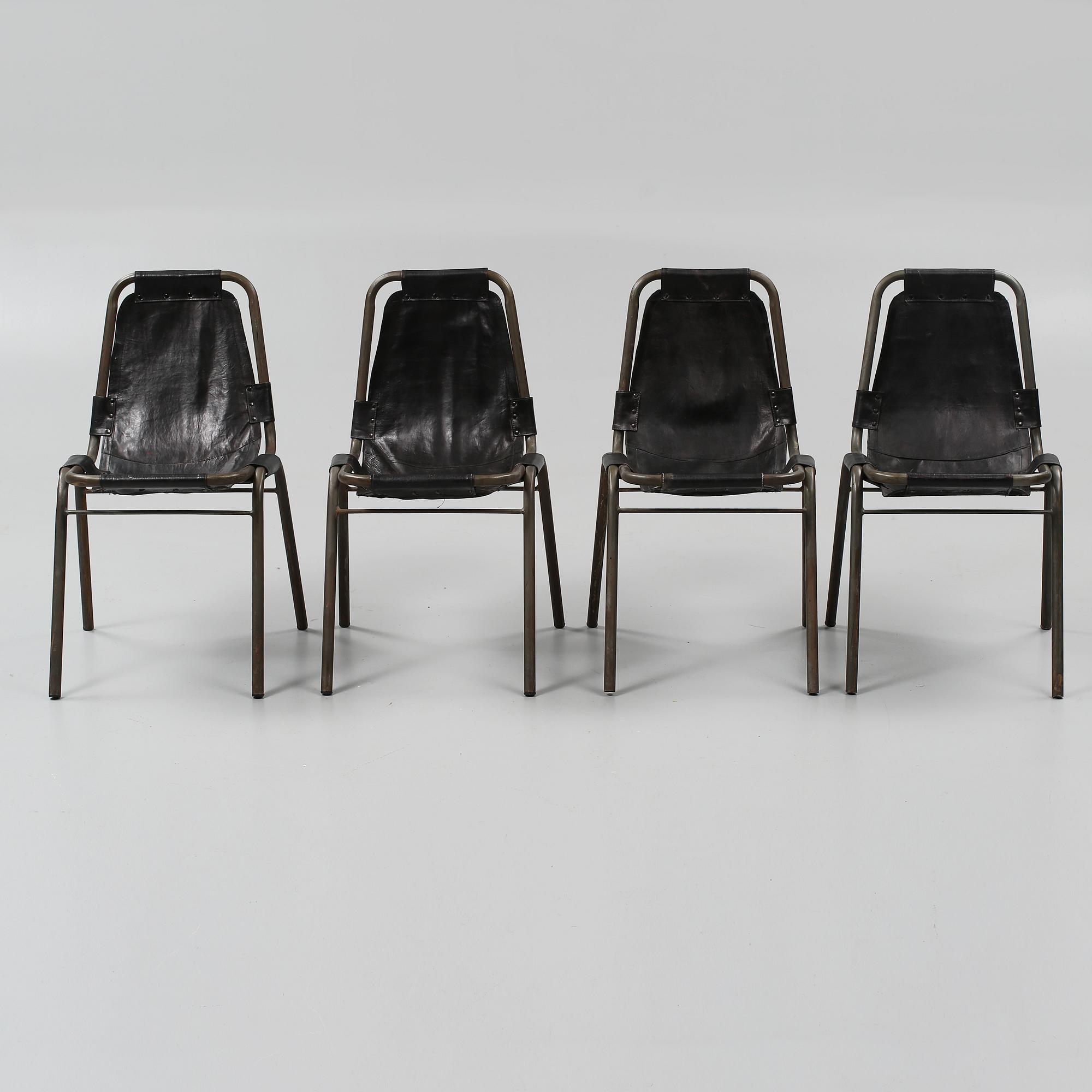STOLAR, 4 st, troligen Charlotte Perriand, 1970-talet.
