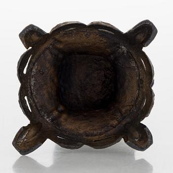 A 20th century patinated white metal sculpture.