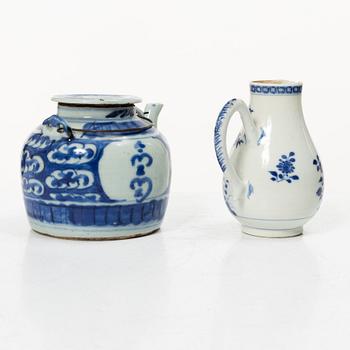 Parti porslin, 8 delar, Kina, 1600-1800-tal.