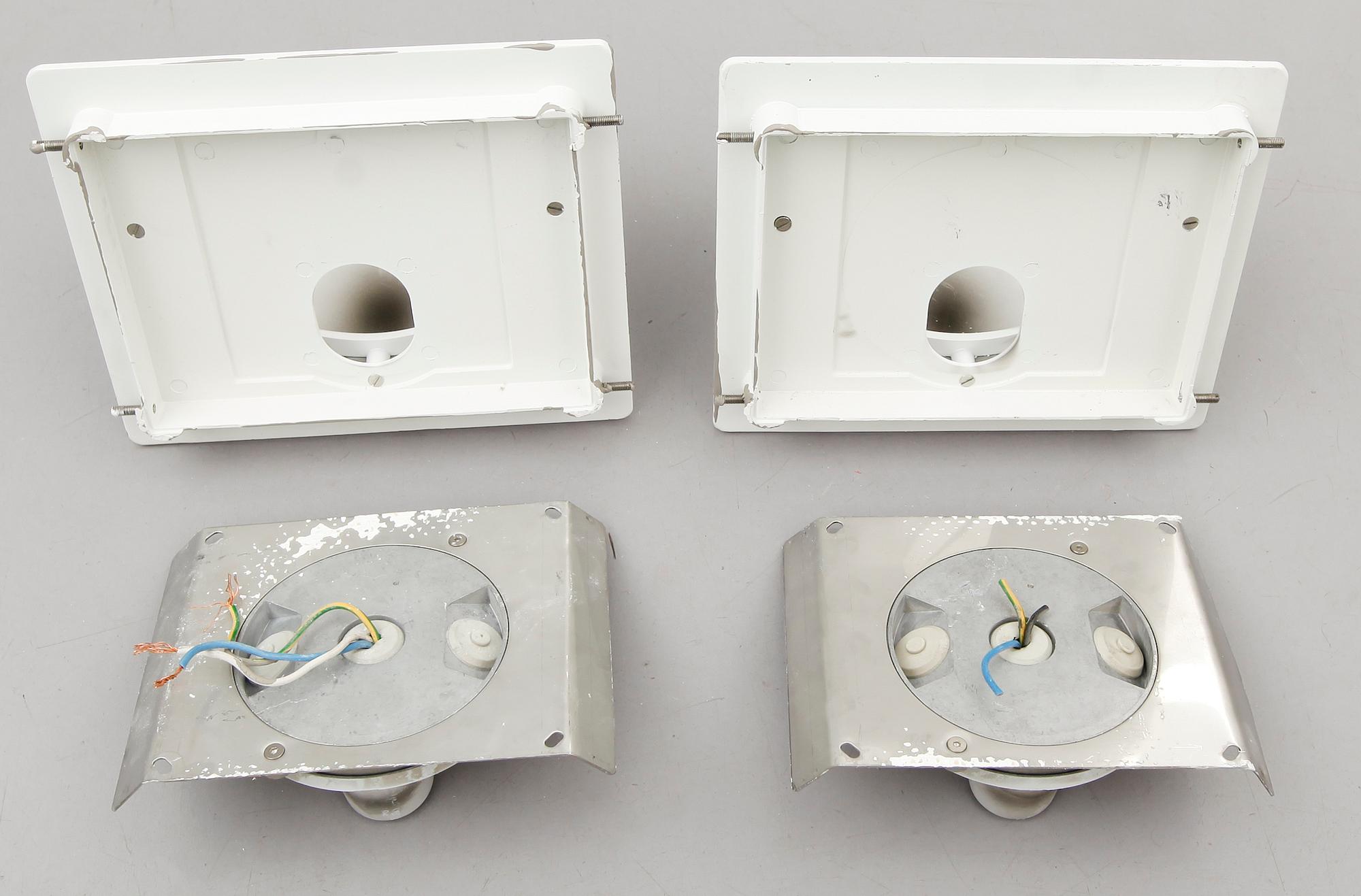 VÄGGLAMPOR, 2 st, Alfred Homann, Louis Poulsen, 1900-talets senare del.