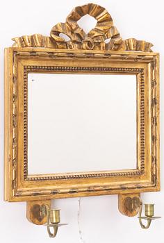 Pair of Gustavian mirror sconces, circa 1800.