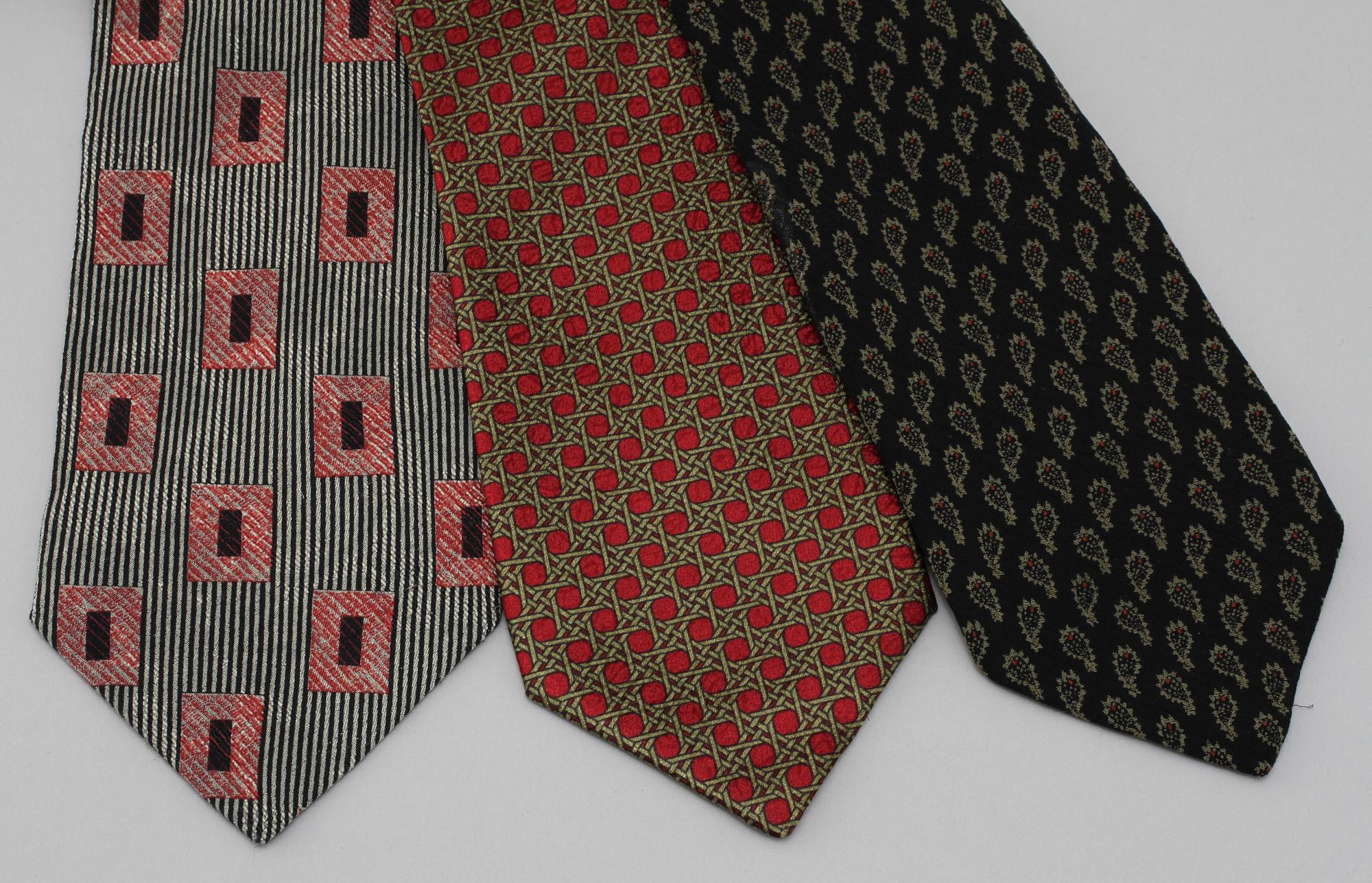SLIPSAR, 3 st, siden, Christian Dior och Giorgio Armani, 1900/2000-tal.
