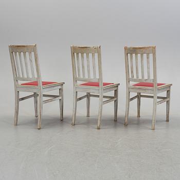 three chairs from the early 20th century.