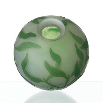 Karl Lindeberg, an Art Nouveau cameo glass vase, Kosta, Sweden 1910's.