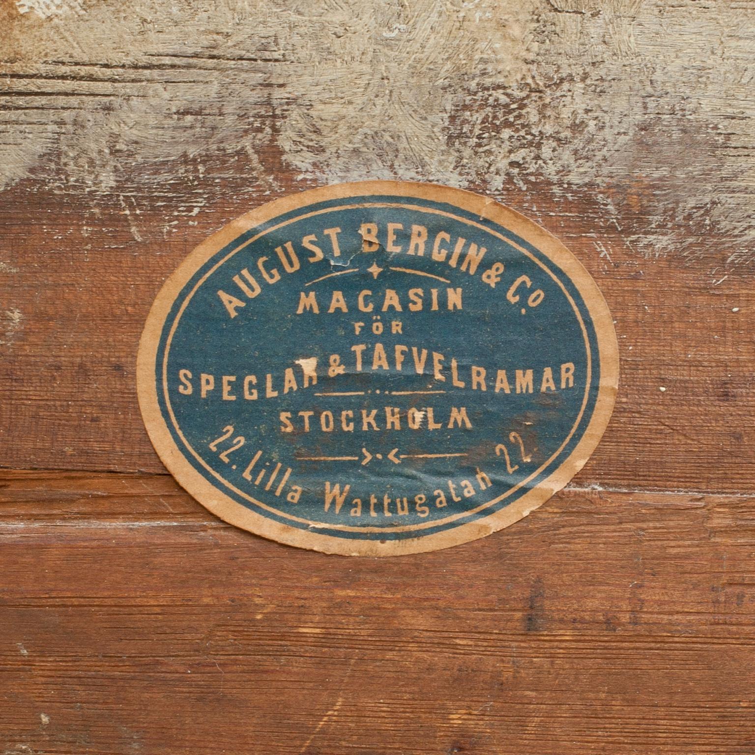 SPEGEL, gustaviansk stil, troligen August Bergin & Co, Stockholm, sekelskiftet 1900.