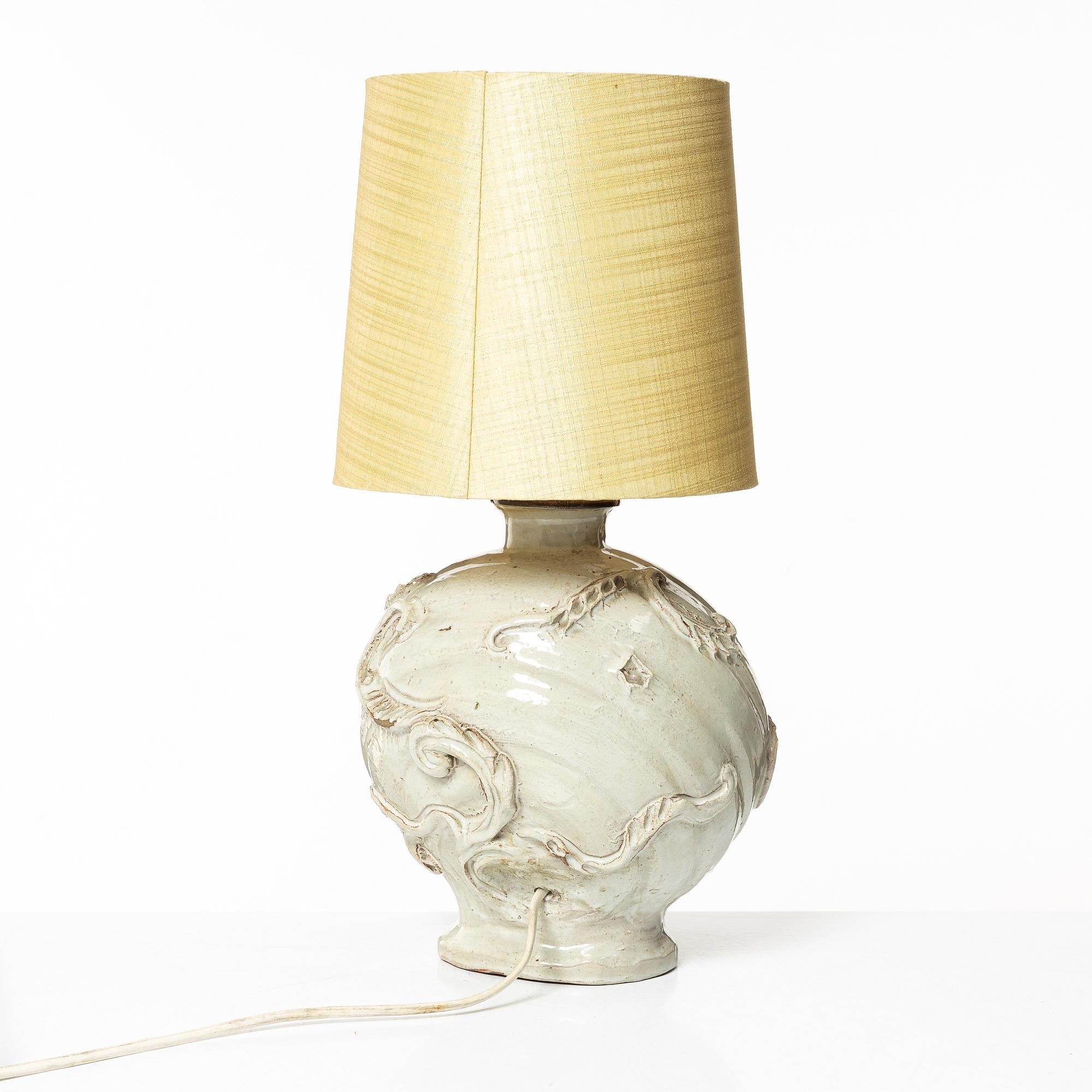 Allan Ebeling, a glazed ceramic table lamp, Torshälla.