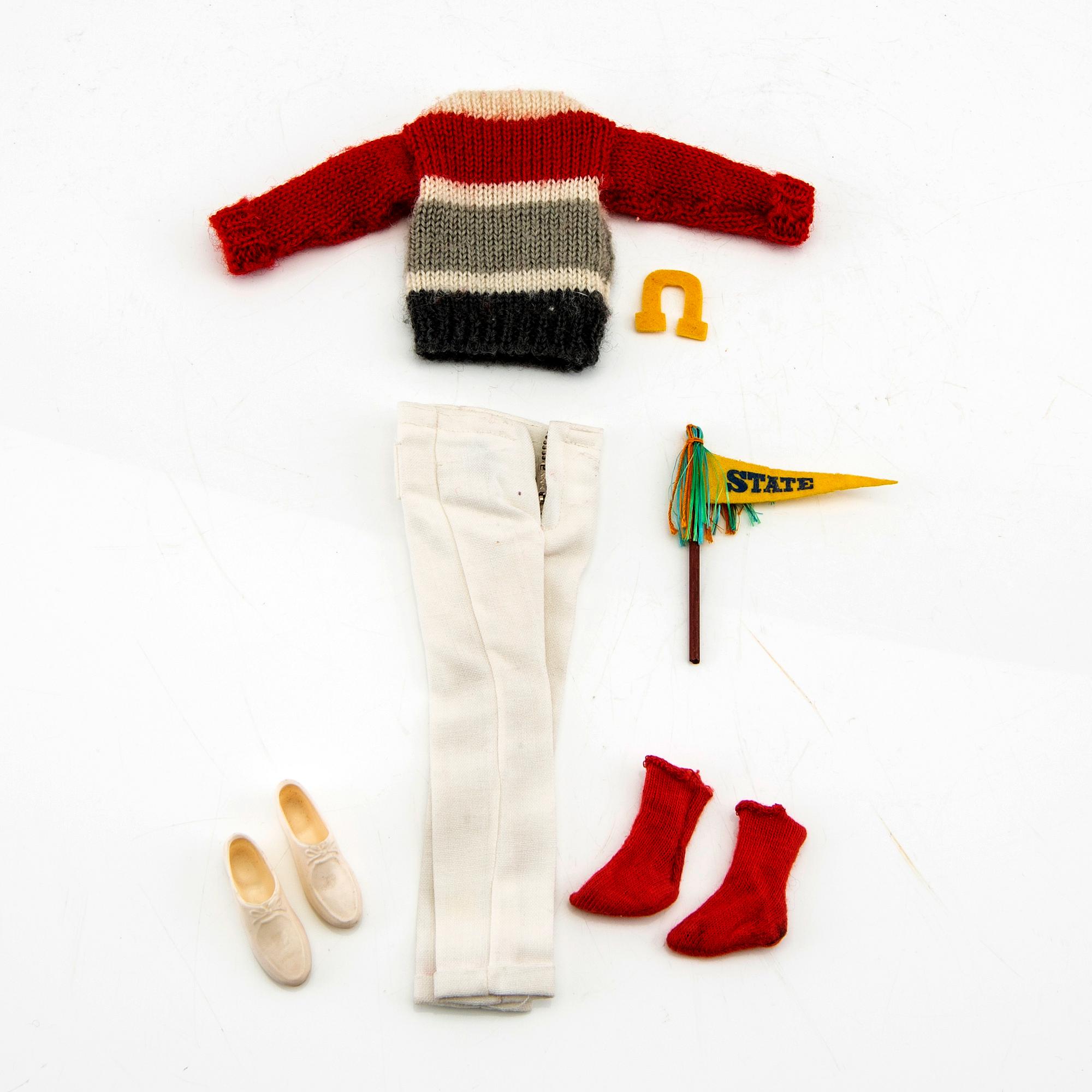 Barbie och Ken, dockor 2 st. samt kläder, vintage,"Barbie Bubblecut" Mattel 1961/62. "Ken" Mattel 1961/62.