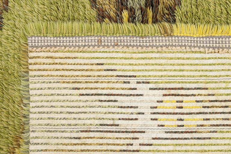 Rug, Rya, Sweden, 1960s. 200 x 112 cm.