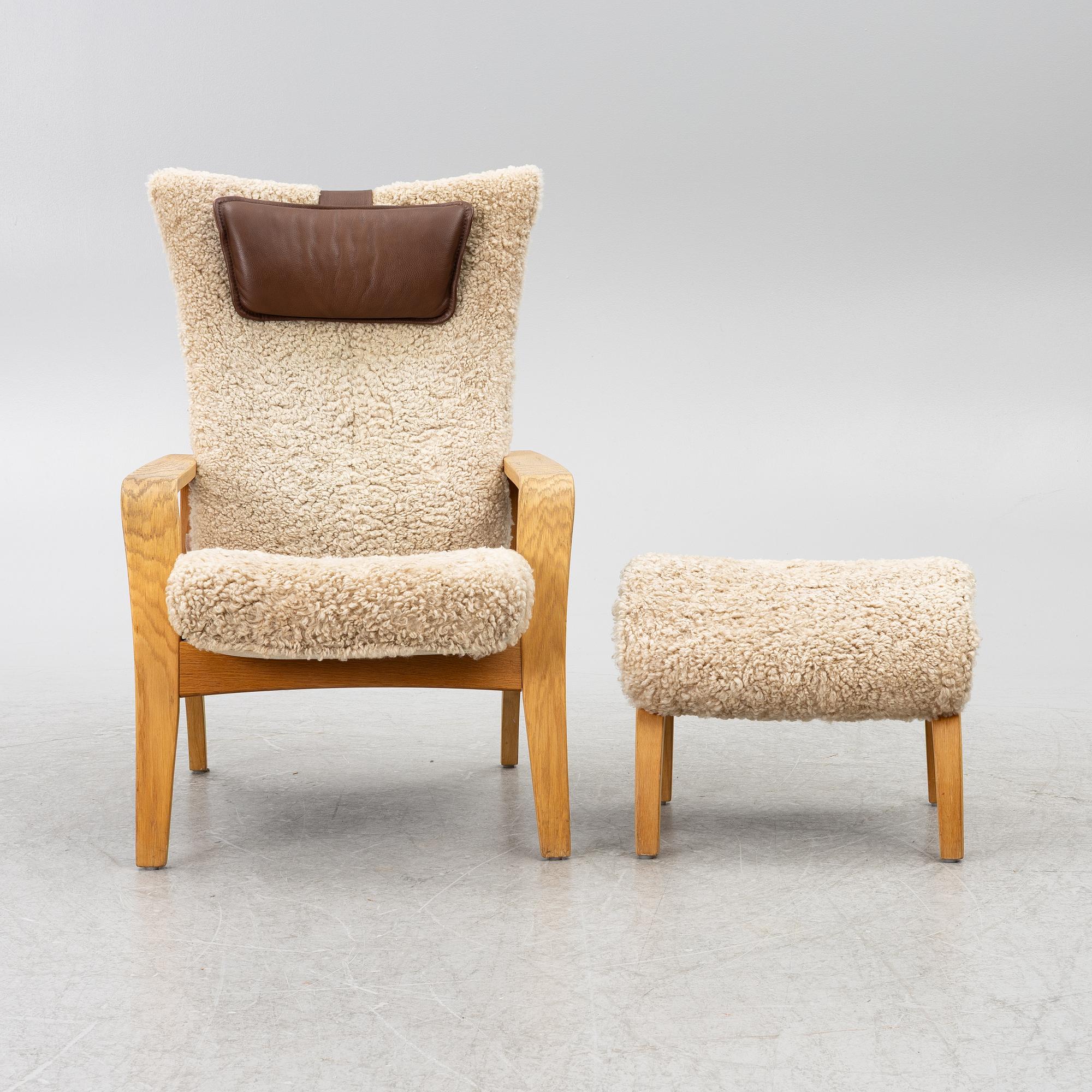 A 'Delta Adventure' armchair with footstool, Brunstad AS, Norway.