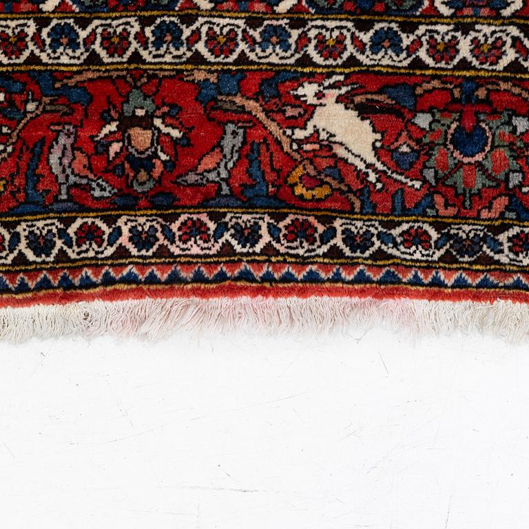 Carpet, Bakhtiari, figural, approx. 230 x 160 cm.