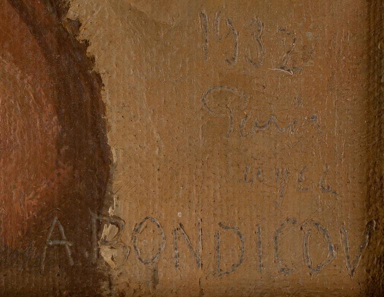 ALEXANDRE BONDIKOV. Olja på duk. Sign och dat 1938.