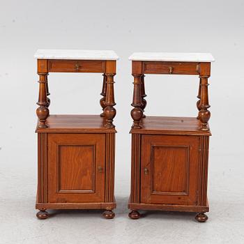 A pair of bedside tables, second half of the 19th century.
