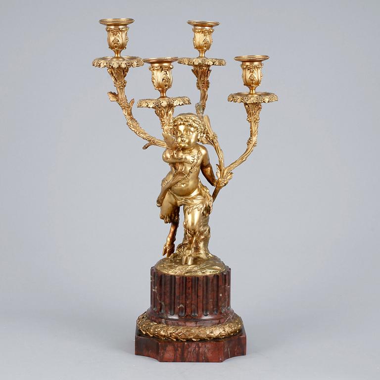 Kandelaber för fyra ljus, 1800-tal, efter model av Louis-Felix de la Rue, Louis XVI-stil.