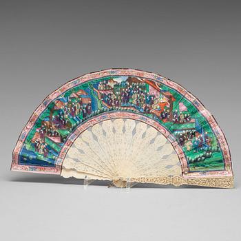 651. A Chinese fan, Qing dynasty, 19th Century.