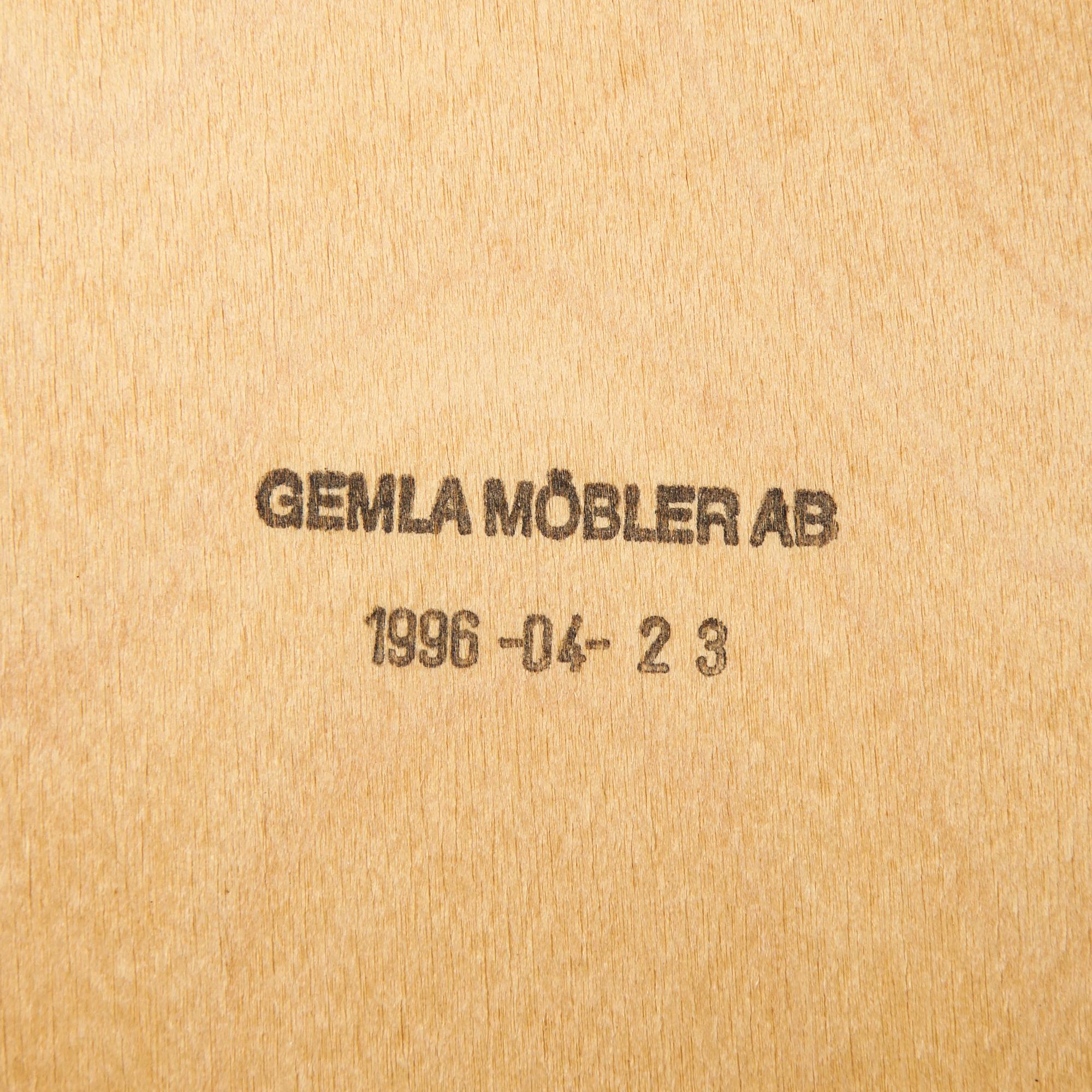 Barstolar/pallar, fyra stycken, "Linus", Gemla, 1996/1997.