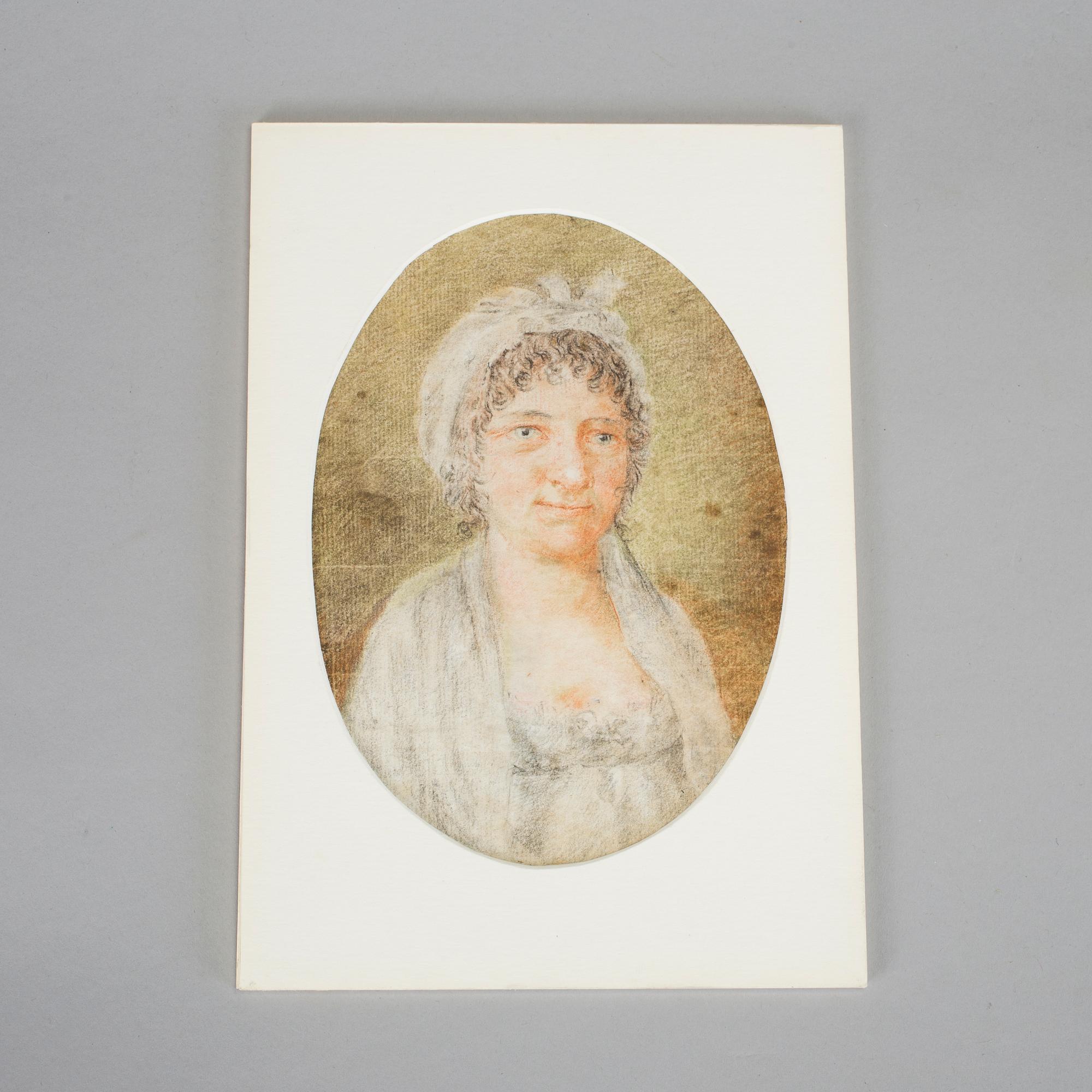 OKÄND KONSTNÄR OMKRING 1800 , Chalk drawing.
