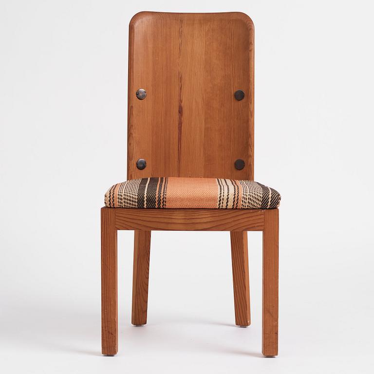 Axel Einar Hjorth, a stained pine 'Lovö' chair, Nordiska Kompaniet, Sweden 1930s.