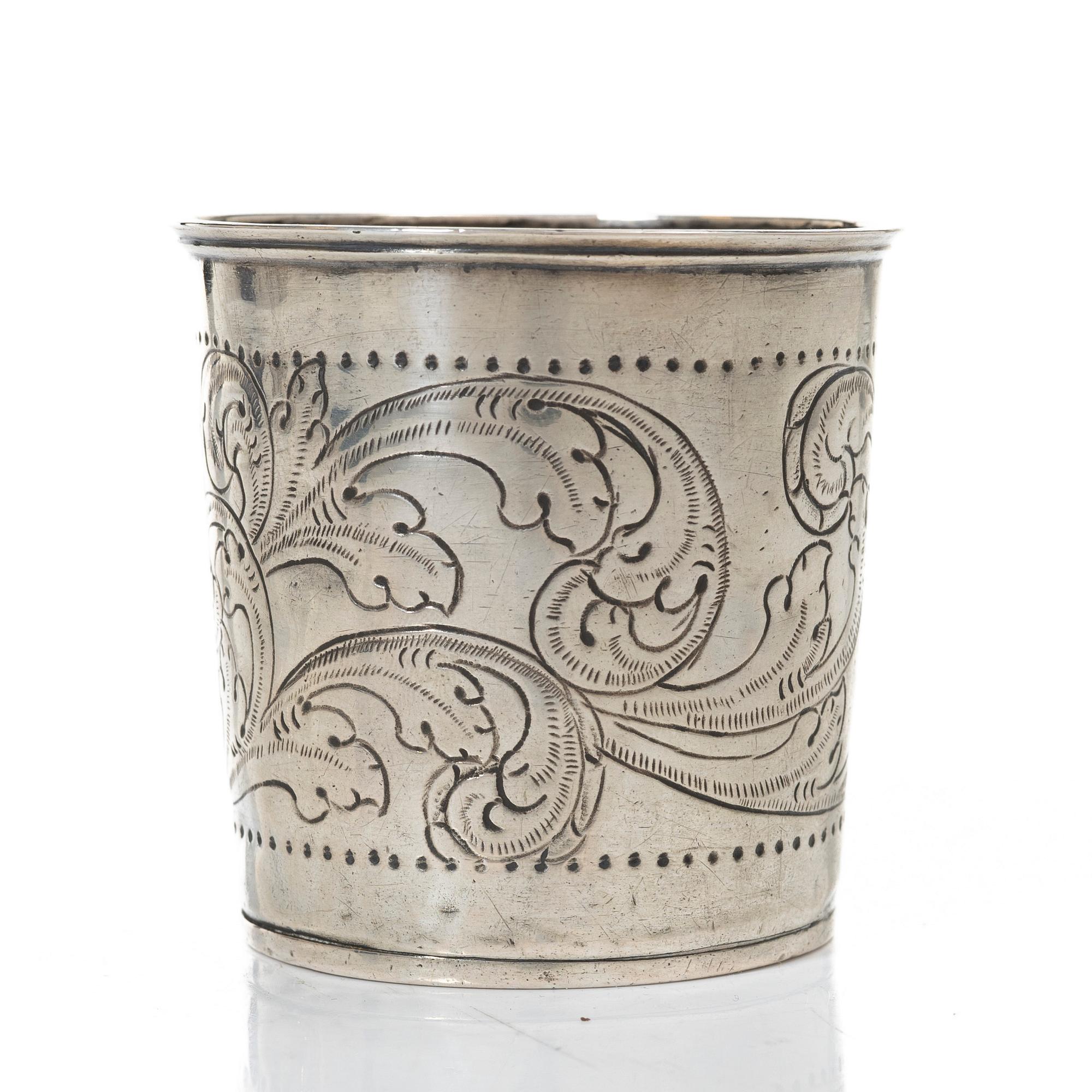 Johan Peter Olsen Rust, bägare, silver, Trondheim, Norge 1762.