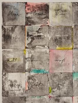 Jim Dine, "Wall chart II" .