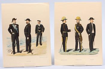 FÄRGLITOGRAFIER, 16 st. 1890-tal.