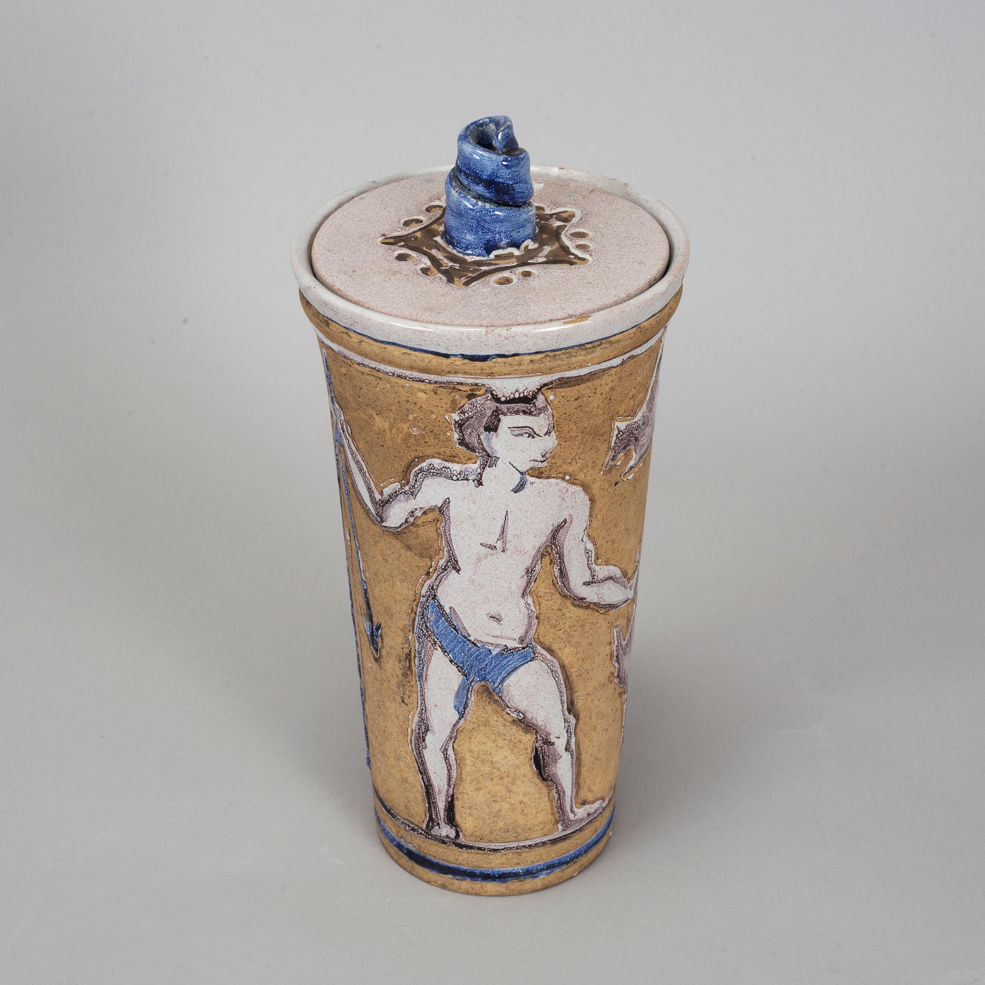 MÄRTA ANKARSVÄRD-GRÖNWALL, a faiance vase from her own workshop,  1920's-30's.