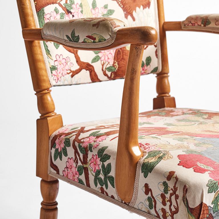 Josef Frank, a pair of armchairs, Svenskt Tenn, Sweden, model 725.