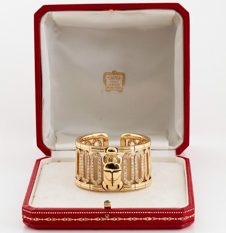 Cartier "Scarab" a cuff bracelet.