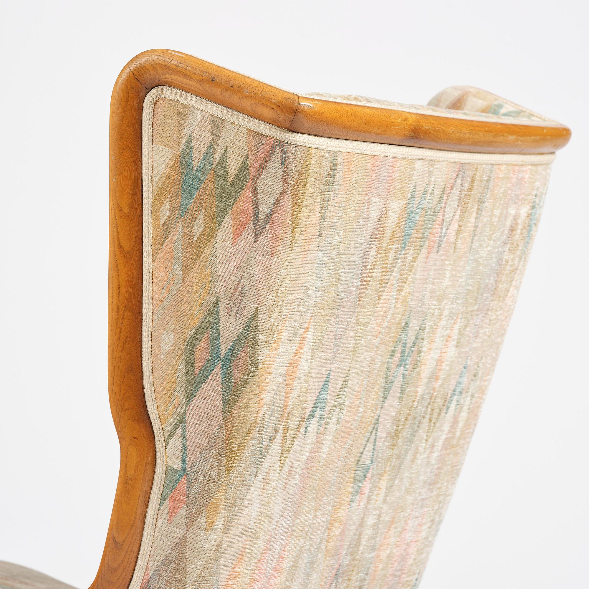 Elias Svedberg, a rare "Eftermiddag" (Afternoon) armchair, Nordiska Kompaniet, Sweden, ca. 1937.