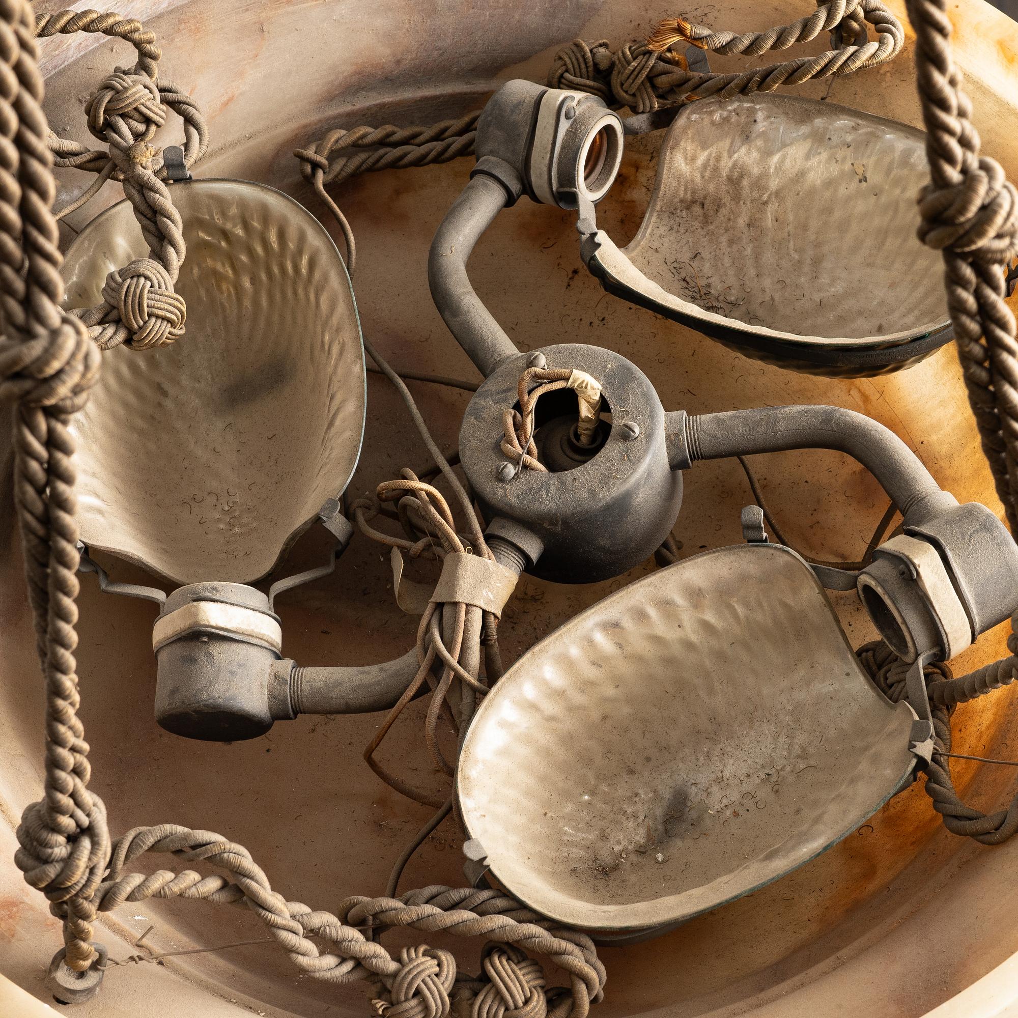 An alabaster ceiling lamp, 1920s.