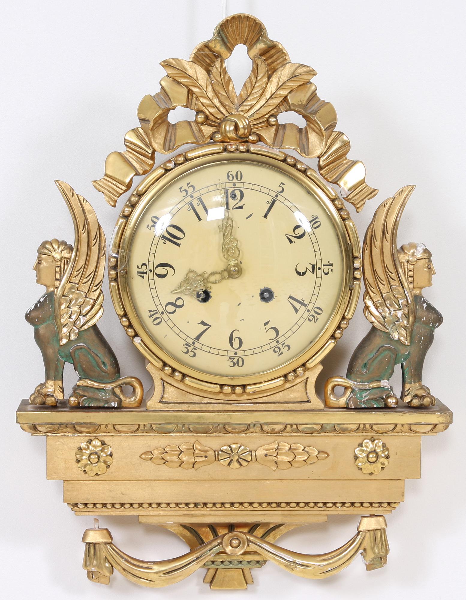 VÄGGPENDYL, empirestil, omkring 1900-talets mitt.