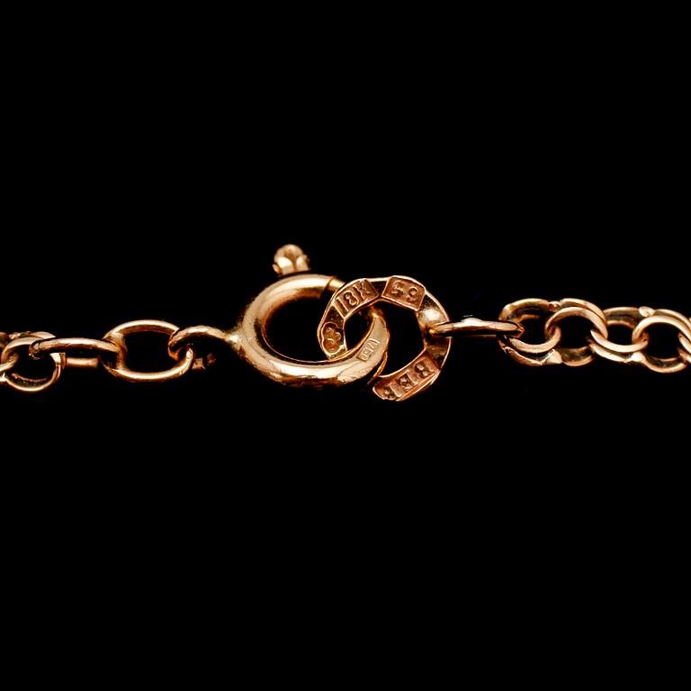 COLLIER, 18 k guld, Bismarck, 1957. Vikt ca 7 g.