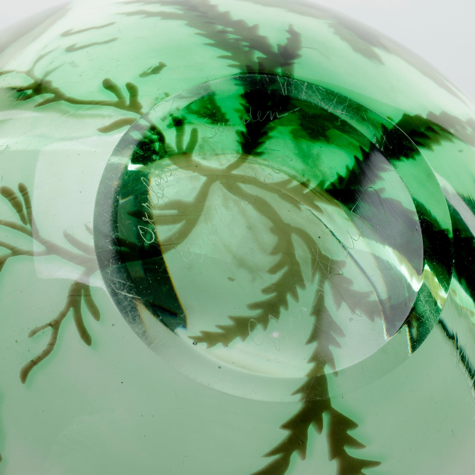 SKÅL, glas, fiskgraal, Edward Hald, Orrefors, numrerad 660, 1941.