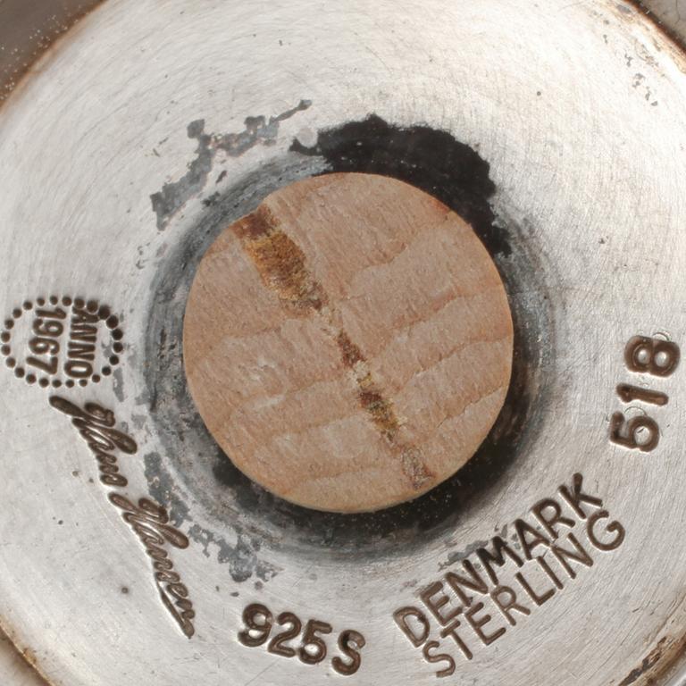 SALT- OCH PEPPARKAR, sterling, Hans Hansen, Danmark, 1967. Vikt 130 g.