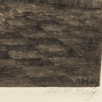 AXEL HERMAN HÄGG, Etching, 1902, signed.