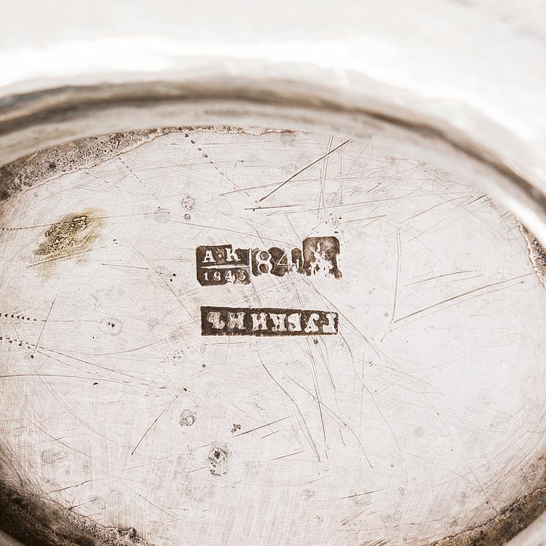 Ivan Gubkin, Konfektkorg, silver, Moskva, Ryssland 1843.