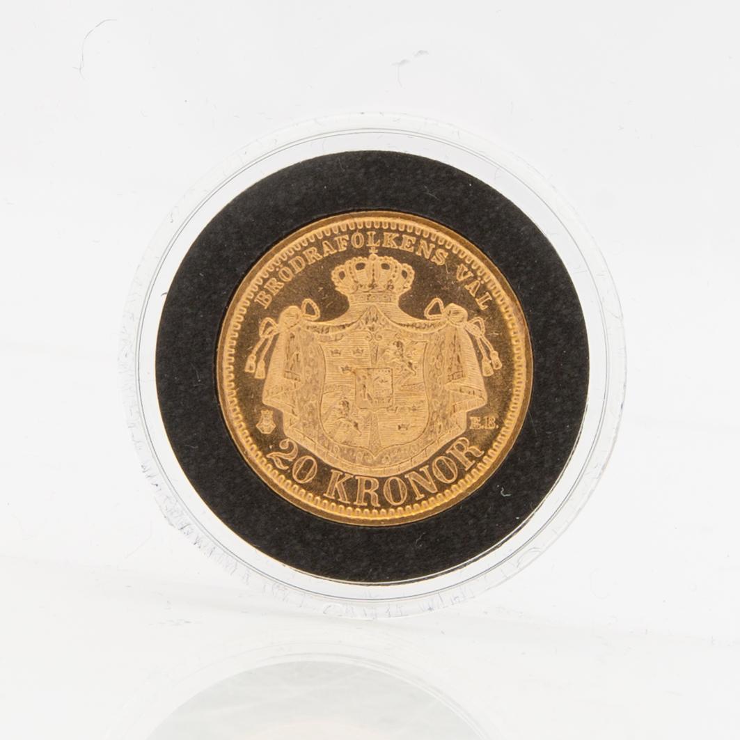 Guldmynt Sverige, Oscar II 20 kr, 1900.