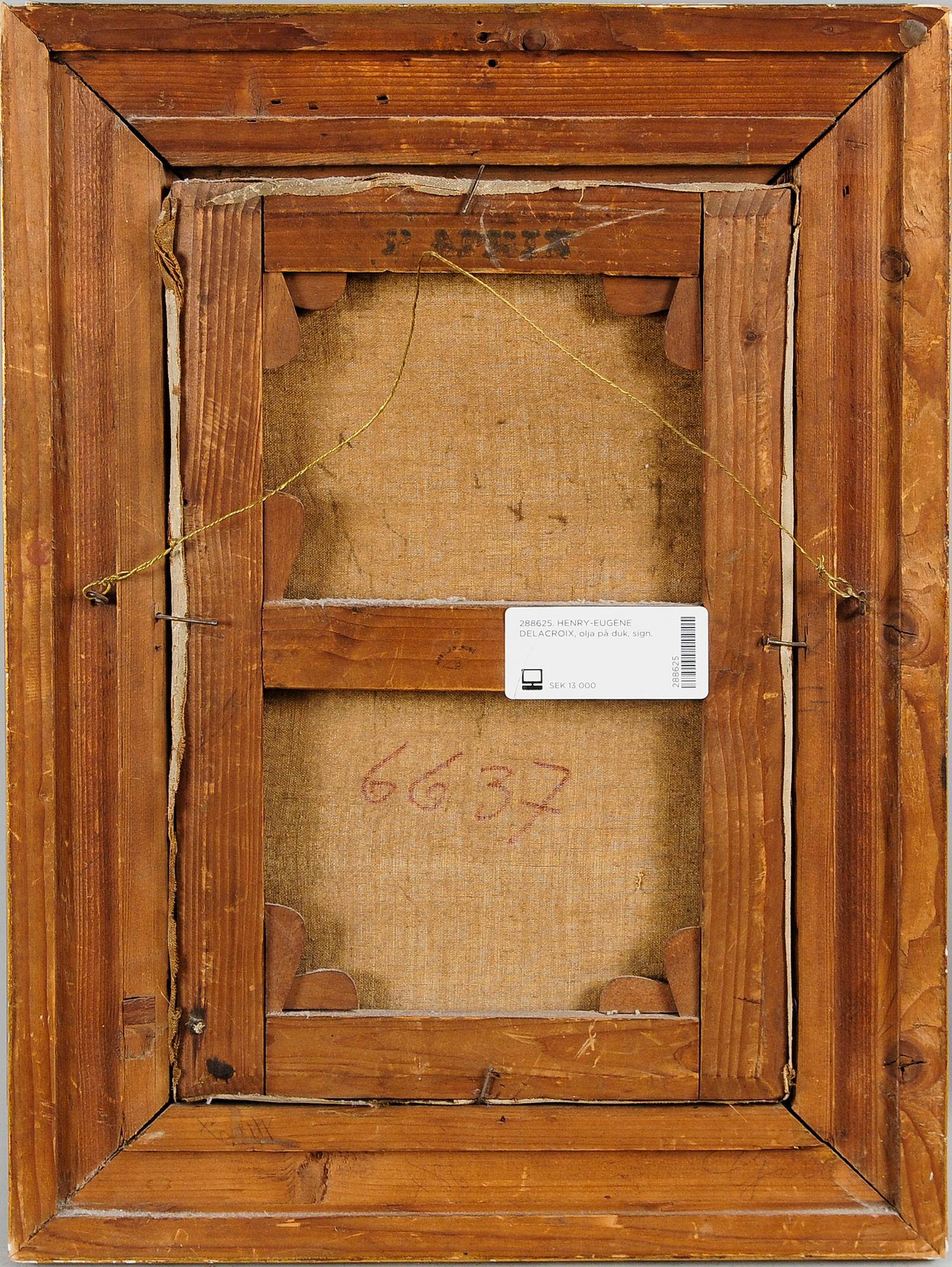HENRY-EUGÈNE DELACROIX, olja på duk, sign.