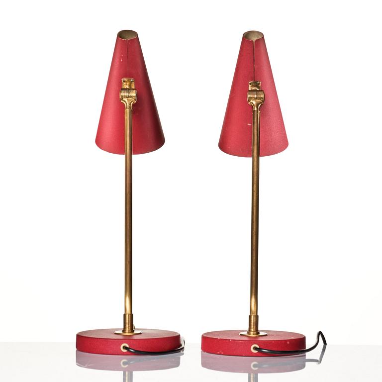 Bertil Brisborg, Table lamps 1 pair, model "33119", Nordiska Kompaniet, 1950s.