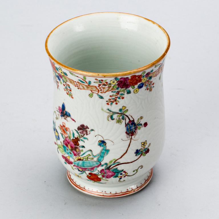 MUGG, kompaniporslin. Qingdynastin, Qianlong (1736-1795).