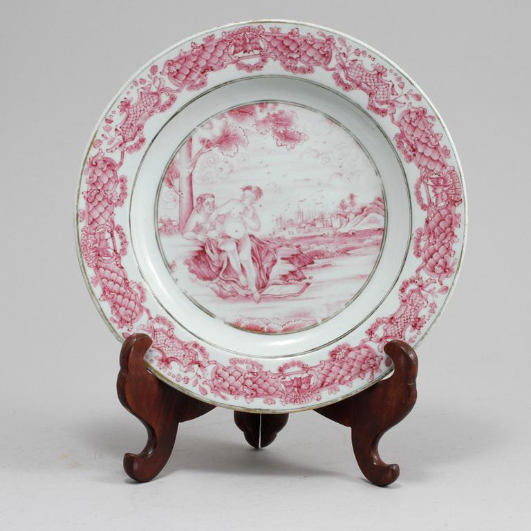 TALLRIK, porslin, Kina, 1700-tal.