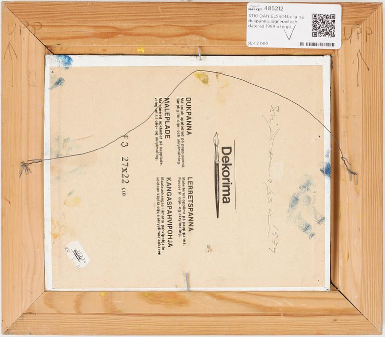 STIG DANIELSON, olja på dukpannå, signerad och daterad 1989 a tergo.